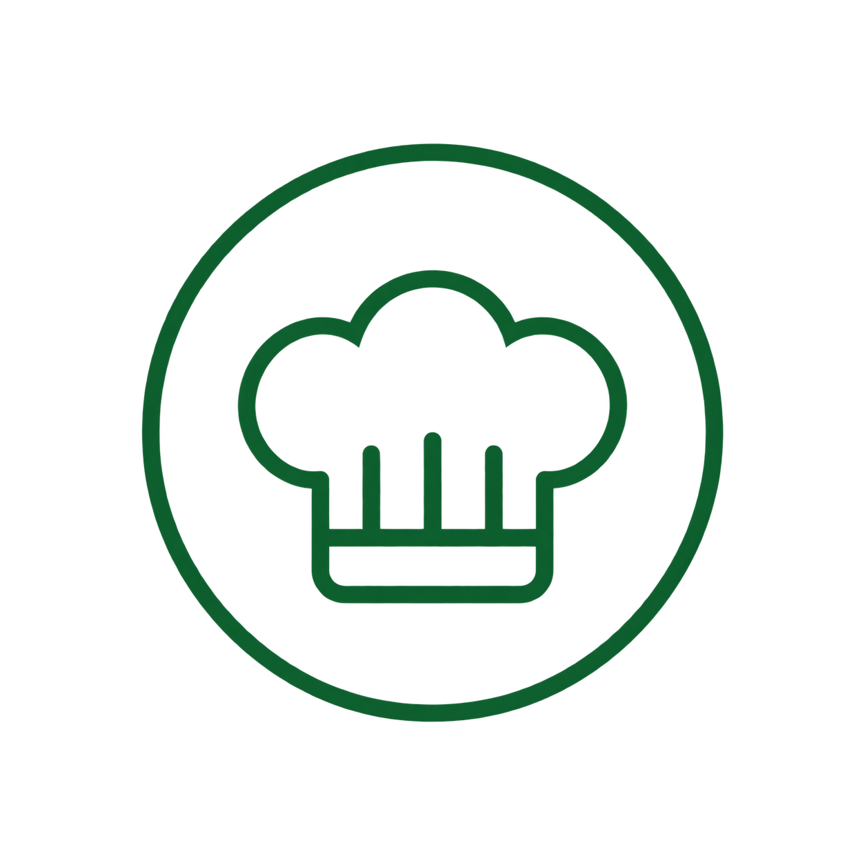 Kochmützen-Icon für italienische Küche.